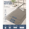 image:imageSmiry Toilet Rugs U Shaped 20x20 Non Slip Rubber Washable Bath Mat  Grey Low Pile Quick Dry Absorbent Bath Mat for Bathroom Floors Tub Sink Shower Outside Home Decor AccessoriesLatte