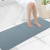 image:imageSmiry Toilet Rugs U Shaped 20x20 Non Slip Rubber Washable Bath Mat  Grey Low Pile Quick Dry Absorbent Bath Mat for Bathroom Floors Tub Sink Shower Outside Home Decor AccessoriesGrayish Blue