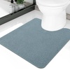 image:imageSmiry Toilet Rugs U Shaped 20x20 Non Slip Rubber Washable Bath Mat  Grey Low Pile Quick Dry Absorbent Bath Mat for Bathroom Floors Tub Sink Shower Outside Home Decor AccessoriesGrayish Blue