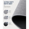 image:imageSmiry Toilet Rugs U Shaped 20x20 Non Slip Rubber Washable Bath Mat  Grey Low Pile Quick Dry Absorbent Bath Mat for Bathroom Floors Tub Sink Shower Outside Home Decor AccessoriesGrey