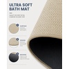 image:imageSmiry Toilet Rugs U Shaped 20x20 Non Slip Rubber Washable Bath Mat  Grey Low Pile Quick Dry Absorbent Bath Mat for Bathroom Floors Tub Sink Shower Outside Home Decor AccessoriesBeige