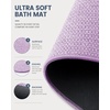 image:imageSmiry Toilet Rugs U Shaped 20x20 Non Slip Rubber Washable Bath Mat  Grey Low Pile Quick Dry Absorbent Bath Mat for Bathroom Floors Tub Sink Shower Outside Home Decor AccessoriesPurple
