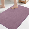 image:imageSmiry Toilet Rugs U Shaped 20x20 Non Slip Rubber Washable Bath Mat  Grey Low Pile Quick Dry Absorbent Bath Mat for Bathroom Floors Tub Sink Shower Outside Home Decor AccessoriesDeep Plum