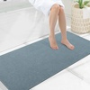image:imageSmiry Toilet Rugs U Shaped 20x20 Non Slip Rubber Washable Bath Mat  Grey Low Pile Quick Dry Absorbent Bath Mat for Bathroom Floors Tub Sink Shower Outside Home Decor AccessoriesGrayish Blue