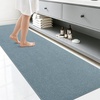 image:imageSmiry Toilet Rugs U Shaped 20x20 Non Slip Rubber Washable Bath Mat  Grey Low Pile Quick Dry Absorbent Bath Mat for Bathroom Floors Tub Sink Shower Outside Home Decor AccessoriesGrayish Blue