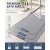 image:imageSmiry Toilet Rugs U Shaped 20x20 Non Slip Rubber Washable Bath Mat  Grey Low Pile Quick Dry Absorbent Bath Mat for Bathroom Floors Tub Sink Shower Outside Home Decor AccessoriesLight Grey
