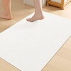 image:imageSmiry Toilet Rugs U Shaped 20x20 Non Slip Rubber Washable Bath Mat  Grey Low Pile Quick Dry Absorbent Bath Mat for Bathroom Floors Tub Sink Shower Outside Home Decor AccessoriesWhite