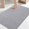 image:imageSmiry Toilet Rugs U Shaped 20x20 Non Slip Rubber Washable Bath Mat  Grey Low Pile Quick Dry Absorbent Bath Mat for Bathroom Floors Tub Sink Shower Outside Home Decor AccessoriesLight Grey