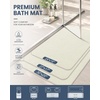 image:imageSmiry Toilet Rugs U Shaped 20x20 Non Slip Rubber Washable Bath Mat  Grey Low Pile Quick Dry Absorbent Bath Mat for Bathroom Floors Tub Sink Shower Outside Home Decor AccessoriesIvory