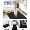 image:imageSmiry Toilet Rugs U Shaped 20x20 Non Slip Rubber Washable Bath Mat  Grey Low Pile Quick Dry Absorbent Bath Mat for Bathroom Floors Tub Sink Shower Outside Home Decor AccessoriesBlack