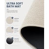 image:imageSmiry Toilet Rugs U Shaped 20x20 Non Slip Rubber Washable Bath Mat  Grey Low Pile Quick Dry Absorbent Bath Mat for Bathroom Floors Tub Sink Shower Outside Home Decor AccessoriesSand