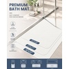 image:imageSmiry Toilet Rugs U Shaped 20x20 Non Slip Rubber Washable Bath Mat  Grey Low Pile Quick Dry Absorbent Bath Mat for Bathroom Floors Tub Sink Shower Outside Home Decor AccessoriesWhite