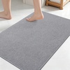 image:imageSmiry Toilet Rugs U Shaped 20x20 Non Slip Rubber Washable Bath Mat  Grey Low Pile Quick Dry Absorbent Bath Mat for Bathroom Floors Tub Sink Shower Outside Home Decor AccessoriesGrey