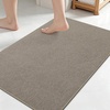 image:imageSmiry Toilet Rugs U Shaped 20x20 Non Slip Rubber Washable Bath Mat  Grey Low Pile Quick Dry Absorbent Bath Mat for Bathroom Floors Tub Sink Shower Outside Home Decor AccessoriesLatte