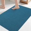 image:imageSmiry Toilet Rugs U Shaped 20x20 Non Slip Rubber Washable Bath Mat  Grey Low Pile Quick Dry Absorbent Bath Mat for Bathroom Floors Tub Sink Shower Outside Home Decor AccessoriesPeacock Blue
