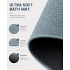 image:imageSmiry Toilet Rugs U Shaped 20x20 Non Slip Rubber Washable Bath Mat  Grey Low Pile Quick Dry Absorbent Bath Mat for Bathroom Floors Tub Sink Shower Outside Home Decor AccessoriesGrayish Blue