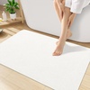 image:imageSmiry Toilet Rugs U Shaped 20x20 Non Slip Rubber Washable Bath Mat  Grey Low Pile Quick Dry Absorbent Bath Mat for Bathroom Floors Tub Sink Shower Outside Home Decor AccessoriesWhite