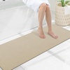 image:imageSmiry Toilet Rugs U Shaped 20x20 Non Slip Rubber Washable Bath Mat  Grey Low Pile Quick Dry Absorbent Bath Mat for Bathroom Floors Tub Sink Shower Outside Home Decor AccessoriesBeige