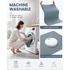 image:imageSmiry Toilet Rugs U Shaped 20x20 Non Slip Rubber Washable Bath Mat  Grey Low Pile Quick Dry Absorbent Bath Mat for Bathroom Floors Tub Sink Shower Outside Home Decor AccessoriesGrayish Blue