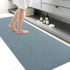 image:imageSmiry Toilet Rugs U Shaped 20x20 Non Slip Rubber Washable Bath Mat  Grey Low Pile Quick Dry Absorbent Bath Mat for Bathroom Floors Tub Sink Shower Outside Home Decor AccessoriesGrayish Blue