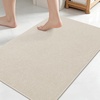 image:imageSmiry Toilet Rugs U Shaped 20x20 Non Slip Rubber Washable Bath Mat  Grey Low Pile Quick Dry Absorbent Bath Mat for Bathroom Floors Tub Sink Shower Outside Home Decor AccessoriesSand
