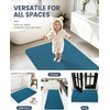 image:imageSmiry Toilet Rugs U Shaped 20x20 Non Slip Rubber Washable Bath Mat  Grey Low Pile Quick Dry Absorbent Bath Mat for Bathroom Floors Tub Sink Shower Outside Home Decor AccessoriesPeacock Blue