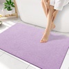 image:imageSmiry Toilet Rugs U Shaped 20x20 Non Slip Rubber Washable Bath Mat  Grey Low Pile Quick Dry Absorbent Bath Mat for Bathroom Floors Tub Sink Shower Outside Home Decor AccessoriesPurple
