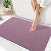 image:imageSmiry Toilet Rugs U Shaped 20x20 Non Slip Rubber Washable Bath Mat  Grey Low Pile Quick Dry Absorbent Bath Mat for Bathroom Floors Tub Sink Shower Outside Home Decor AccessoriesDeep Plum