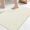 image:imageSmiry Toilet Rugs U Shaped 20x20 Non Slip Rubber Washable Bath Mat  Grey Low Pile Quick Dry Absorbent Bath Mat for Bathroom Floors Tub Sink Shower Outside Home Decor AccessoriesIvory