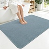 image:imageSmiry Toilet Rugs U Shaped 20x20 Non Slip Rubber Washable Bath Mat  Grey Low Pile Quick Dry Absorbent Bath Mat for Bathroom Floors Tub Sink Shower Outside Home Decor AccessoriesGrayish Blue