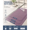 image:imageSmiry Toilet Rugs U Shaped 20x20 Non Slip Rubber Washable Bath Mat  Grey Low Pile Quick Dry Absorbent Bath Mat for Bathroom Floors Tub Sink Shower Outside Home Decor AccessoriesDeep Plum