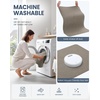image:imageSmiry Toilet Rugs U Shaped 20x20 Non Slip Rubber Washable Bath Mat  Grey Low Pile Quick Dry Absorbent Bath Mat for Bathroom Floors Tub Sink Shower Outside Home Decor AccessoriesLatte