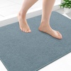 image:imageSmiry Toilet Rugs U Shaped 20x20 Non Slip Rubber Washable Bath Mat  Grey Low Pile Quick Dry Absorbent Bath Mat for Bathroom Floors Tub Sink Shower Outside Home Decor AccessoriesGrayish Blue