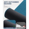 image:imageSmiry Toilet Rugs U Shaped 20x20 Non Slip Rubber Washable Bath Mat  Grey Low Pile Quick Dry Absorbent Bath Mat for Bathroom Floors Tub Sink Shower Outside Home Decor AccessoriesPeacock Blue