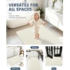 image:imageSmiry Toilet Rugs U Shaped 20x20 Non Slip Rubber Washable Bath Mat  Grey Low Pile Quick Dry Absorbent Bath Mat for Bathroom Floors Tub Sink Shower Outside Home Decor AccessoriesIvory