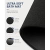 image:imageSmiry Toilet Rugs U Shaped 20x20 Non Slip Rubber Washable Bath Mat  Grey Low Pile Quick Dry Absorbent Bath Mat for Bathroom Floors Tub Sink Shower Outside Home Decor AccessoriesBlack