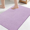 image:imageSmiry Toilet Rugs U Shaped 20x20 Non Slip Rubber Washable Bath Mat  Grey Low Pile Quick Dry Absorbent Bath Mat for Bathroom Floors Tub Sink Shower Outside Home Decor AccessoriesPurple