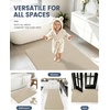image:imageSmiry Toilet Rugs U Shaped 20x20 Non Slip Rubber Washable Bath Mat  Grey Low Pile Quick Dry Absorbent Bath Mat for Bathroom Floors Tub Sink Shower Outside Home Decor AccessoriesBeige