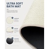 image:imageSmiry Toilet Rugs U Shaped 20x20 Non Slip Rubber Washable Bath Mat  Grey Low Pile Quick Dry Absorbent Bath Mat for Bathroom Floors Tub Sink Shower Outside Home Decor AccessoriesIvory