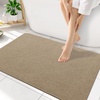 image:imageSmiry Toilet Rugs U Shaped 20x20 Non Slip Rubber Washable Bath Mat  Grey Low Pile Quick Dry Absorbent Bath Mat for Bathroom Floors Tub Sink Shower Outside Home Decor AccessoriesCamel