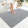 image:imageSmiry Toilet Rugs U Shaped 20x20 Non Slip Rubber Washable Bath Mat  Grey Low Pile Quick Dry Absorbent Bath Mat for Bathroom Floors Tub Sink Shower Outside Home Decor AccessoriesGrey