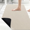 image:imageSmiry Toilet Rugs U Shaped 20x20 Non Slip Rubber Washable Bath Mat  Grey Low Pile Quick Dry Absorbent Bath Mat for Bathroom Floors Tub Sink Shower Outside Home Decor AccessoriesSand
