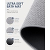 image:imageSmiry Toilet Rugs U Shaped 20x20 Non Slip Rubber Washable Bath Mat  Grey Low Pile Quick Dry Absorbent Bath Mat for Bathroom Floors Tub Sink Shower Outside Home Decor AccessoriesLight Grey