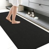 image:imageSmiry Toilet Rugs U Shaped 20x20 Non Slip Rubber Washable Bath Mat  Grey Low Pile Quick Dry Absorbent Bath Mat for Bathroom Floors Tub Sink Shower Outside Home Decor AccessoriesBlack