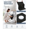 image:imageSmiry Toilet Rugs U Shaped 20x20 Non Slip Rubber Washable Bath Mat  Grey Low Pile Quick Dry Absorbent Bath Mat for Bathroom Floors Tub Sink Shower Outside Home Decor AccessoriesBlack
