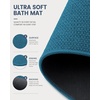 image:imageSmiry Toilet Rugs U Shaped 20x20 Non Slip Rubber Washable Bath Mat  Grey Low Pile Quick Dry Absorbent Bath Mat for Bathroom Floors Tub Sink Shower Outside Home Decor AccessoriesPeacock Blue