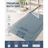 image:imageSmiry Toilet Rugs U Shaped 20x20 Non Slip Rubber Washable Bath Mat  Grey Low Pile Quick Dry Absorbent Bath Mat for Bathroom Floors Tub Sink Shower Outside Home Decor AccessoriesGrayish Blue