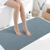 image:imageSmiry Toilet Rugs U Shaped 20x20 Non Slip Rubber Washable Bath Mat  Grey Low Pile Quick Dry Absorbent Bath Mat for Bathroom Floors Tub Sink Shower Outside Home Decor AccessoriesGrayish Blue