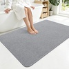 image:imageSmiry Toilet Rugs U Shaped 20x20 Non Slip Rubber Washable Bath Mat  Grey Low Pile Quick Dry Absorbent Bath Mat for Bathroom Floors Tub Sink Shower Outside Home Decor AccessoriesGrey