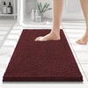 image:imageSmiry Luxury Chenille Bathroom Rugs 24x16 Extra Soft and Absorbent Shaggy Bath Mat Machine Washable NonSlip Plush Carpet Runner for Tub Shower and Floor Home Decor Accessories Caramel Red